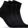 Craft Core Dry Mid Sock 3-Pack -Fietskleding en -uitrusting 2002 e191703853 1910637 999000 core dry mid sock 3 pack front original