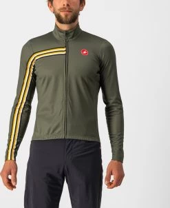 Castelli Unlimited Thermal Fietsshirt 5 Castelli Unlimited Thermal Fietsshirt -Fietskleding en -uitrusting 4522500 075 militarygreengoldenrod product 23492