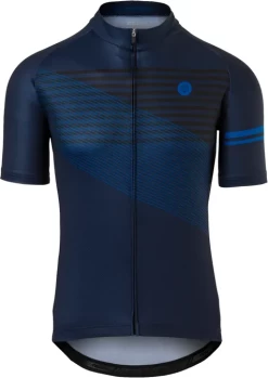 Agu Striped Fietsshirt -Fietskleding en -uitrusting agu striped deep blue 1