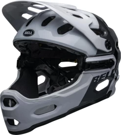 Bell Super 3R MIPS Full Face Helm -Fietskleding en -uitrusting bell super 3r mips mountainbikehelm wit zwart
