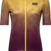 Gore Rain Camo Fietsshirt Dames -Fietskleding en -uitrusting gore rain camo fietsshirt dames geel paars