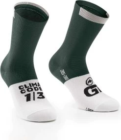 Assos GT C2 Sokken -Fietskleding en -uitrusting p13.60.700.6a gt socks c2 grenade green fronte