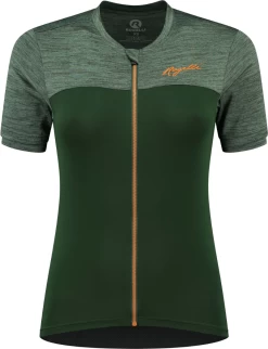 Rogelli Melange Fietsshirt Dames -Fietskleding en -uitrusting rogelli melange jersey dames groen oranje