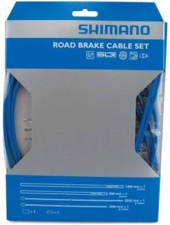 Shimano Rem Kabelset Race Sil-Tec Coating -Fietskleding en -uitrusting shimano road brake kabelset blauw