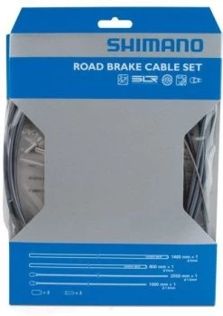 Shimano Rem Kabelset Race Sil-Tec Coating -Fietskleding en -uitrusting shimano road brake kabelset grijs
