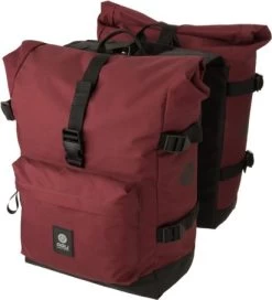 Agu Urban Trend H2O Dubbele Fietstassen -Fietskleding en -uitrusting urban trend dubbele fietstas h20 roll top rood